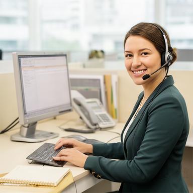 ATM customer support coordinator checking service records at a Singapore operations desk